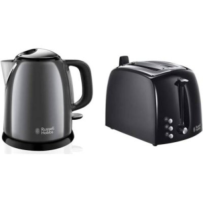 Russell Hobbs Мини-чайник 1,0 л, 2400 Вт и тостер с двумя слотами, 850 Вт Russell Hobbs Colours+ / Электрочайники | Товары для дома | V4.Ru: Маркетплейс