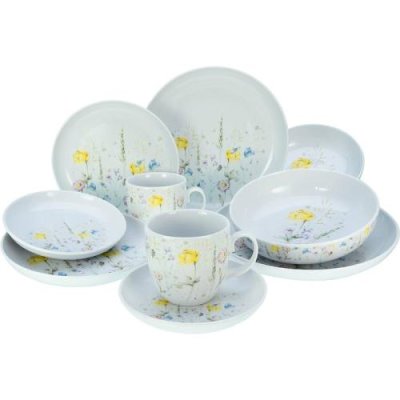 CreaTable Столовый сервиз фарфоровый на 2 человека 10 предметов Allround Series Meadow Flowers CreaTable / Столовые сервизы | Товары для дома | V4.Ru: Маркетплейс