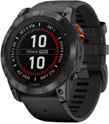 Умные часы Garmin Fenix 7X PRO Sapphire Solar (010-02778-54) карбоновый серый с черным ремешком / Fenix 7X PRO | Электроника | V4.Ru: Маркетплейс