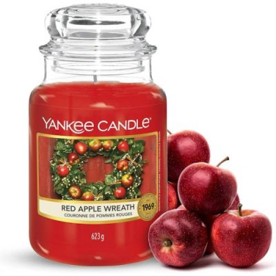 Yankee Candle Ароматическая свеча в банке, время горения до 150 часов, венок из красного яблока Yankee Candle / Подсвечники и свечи | Товары для дома | V4.Ru: Маркетплейс