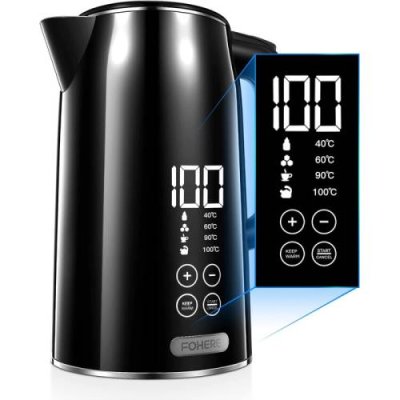 FOHERE Электрический чайник с температурным режимом FOHERE Kettle Stainless Steel / 2200 Вт / 1,7 л / с двойными стенками /светодиодный дисплей температуры / функция поддержания тепла / от 40 °C до 100 °C / Электрочайники | Товары для дома | V4.Ru: Маркетплейс