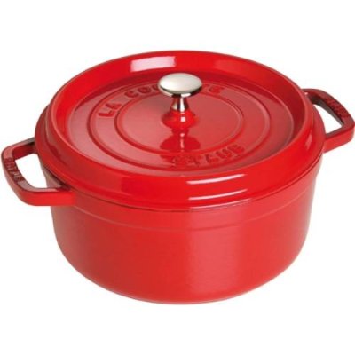 Staub Кокот круглый, 30 см, вишневый Staub / Формы для запекания | Товары для дома | V4.Ru: Маркетплейс