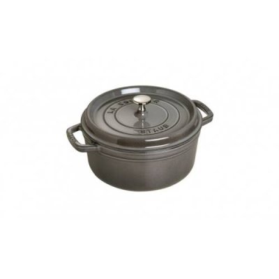 Staub Кокот круглый 26 см, серый графит Staub / Формы для запекания | Товары для дома | V4.Ru: Маркетплейс