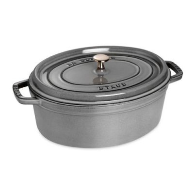 Staub Кокот овальный 33 см, серый графит Staub / Формы для запекания | Товары для дома | V4.Ru: Маркетплейс