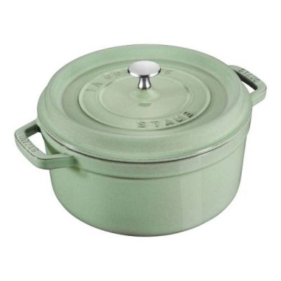 Staub Кокот круглый 20 см, зеленый шалфей Staub / Формы для запекания | Товары для дома | V4.Ru: Маркетплейс