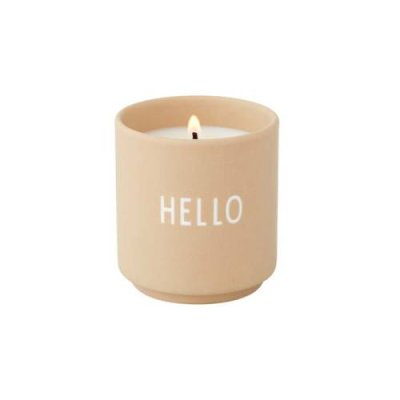 Design Letters Свеча ароматическая "Hello" 6 х 5,5 см Beige Favourite Design Letters / Подсвечники и свечи | Товары для дома | V4.Ru: Маркетплейс