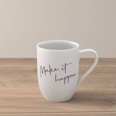 Villeroy & Boch Кружка 340 мл "Make it happen", белая Statement Villeroy & Boch / Кружки | Товары для дома | V4.Ru: Маркетплейс