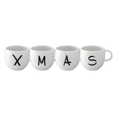 Villeroy & Boch Набор рождественских кружек 0,290 л, 4 предмета Letters Mugs Villeroy & Boch / Кружки | Товары для дома | V4.Ru: Маркетплейс