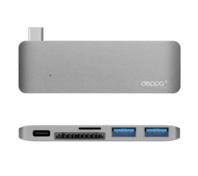 Адаптер Deppa USB-Type C для Macbook 5 в 1 (графит) (72217) / Адаптеры и переходники | Электроника | V4.Ru: Маркетплейс