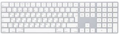 Apple Keyboard Magic with Numeric Keypad White/Silver (MQ052RS/A) беспроводная клавиатура / Клавиатуры, мыши, тачпады | Электроника | V4.Ru: Маркетплейс