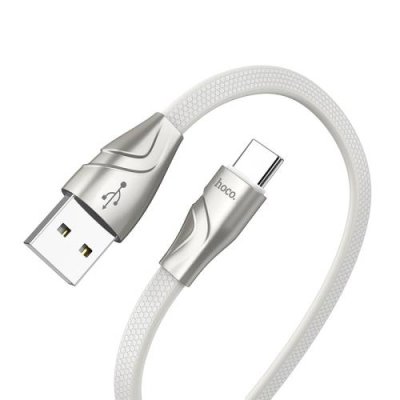 Кабель Hoco U57 (USB) на (Type-C) Twisting Charging 120см 3.0A силикон (белый) / Кабели | Электроника | V4.Ru: Маркетплейс