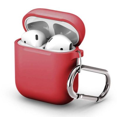 Чехол Protective Case для AirPods силиконовый с карабином (бордовый) / Чехлы и держатели для гарнитур | Электроника | V4.Ru: Маркетплейс