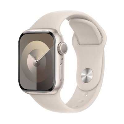 Apple Watch Series 9 41mm (GPS) Starlight Aluminum Case with Starlight Sport Band (S/M) (MR8T3/MRHN3) Apple Watch Series 9 / Электроника | V4.Market