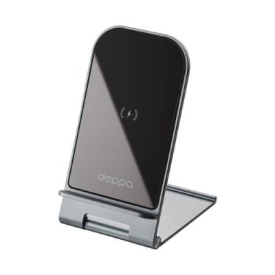 Беспроводное зарядное устройство Deppa Wireless Charger Slim (23151) для смартфонов Qi 15W (черный) Док-станции и беспроводные зарядные устройства / Электроника | V4.Market