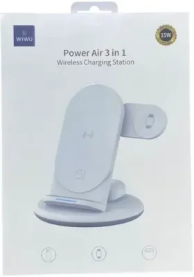 Беспроводное зарядное устройство WIWU Power Air 18W 3 в 1 для смартфона/Apple Watch/AirPods (PA3IN1) (белый) Док-станции и беспроводные зарядные устройства / Электроника | V4.Market