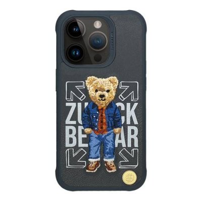 Чехол-накладка Zuck Bear San Francisco Fortune Kapak - Social Vibe для Apple iPhone 15 Pro искусcтвенная кожа (серый) для iPhone 15/15 Pro / Электроника | V4.Market