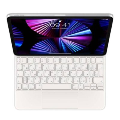 Клавиатура Apple Magic Keyboard with Trackpad для iPad Pro 11 (1th,2th,3th gen) и iPad Air (4th gen) русская (нейлон с подставкой) (белый) (MJQJ3) Клавиатуры, мыши, тачпады / Электроника | V4.Market