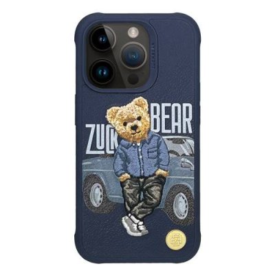 Чехол-накладка Zuck Bear San Francisco Fortune Kapak - Bay Area Player для Apple iPhone 15 Pro Max искусcтвенная кожа (синий) для iPhone 15 Plus/15 Pro Max / Электроника | V4.Market