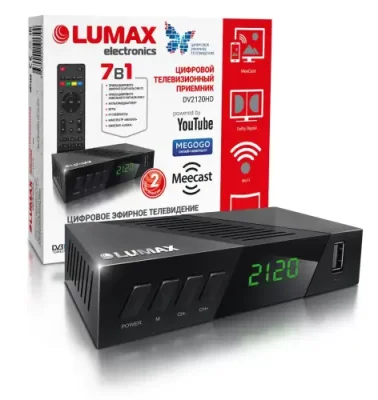 Цифровая приставка Lumax (DV2120HD) DVB-T2/DVB-С (черный) TV приставки, Стационарные медиаплееры / Электроника | V4.Market