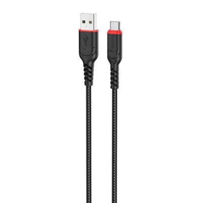 Кабель Hoco X59 3A (USB) на (Type-C) 100см нейлоновая оплетка (черный) Кабели / Электроника | V4.Market