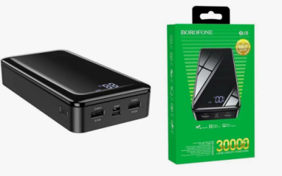 Внешний аккумулятор Borofone BJ8 30000mAh 2.0A USBx2/Type-C/Micro USB (черный) Аккумуляторы для телефонов / Электроника | V4.Market