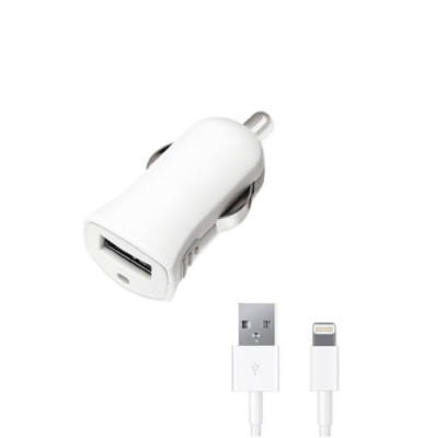 Автомобильное зарядное устройство Deppa (11250) 8-pin 1000mA (USB) на (Lightning) MFi 120 см (White) Автомобильные зарядные устройства / Электроника | V4.Market