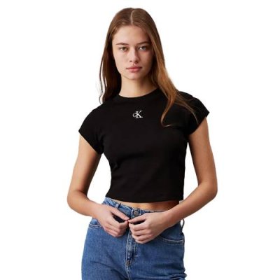 Slim Cropped Ribbed T-Shirt / Футболки | Одежда, обувь и аксессуары | V4.Ru: Маркетплейс