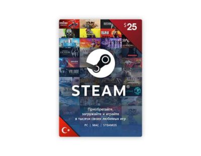 Карта оплаты Steam 25 USD Turkey [Цифровая версия] (PC) / Игры для ПК | Компьютерная техника | V4.Ru: Маркетплейс