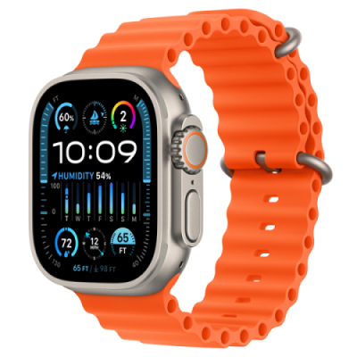 Apple Watch Ultra 2 GPS + Cellular, 49 мм, корпус из титана, ремешок Ocean (One Size) цвета orange (оранжевый) / Watch Ultra 2 | Электроника | V4.Ru: Маркетплейс