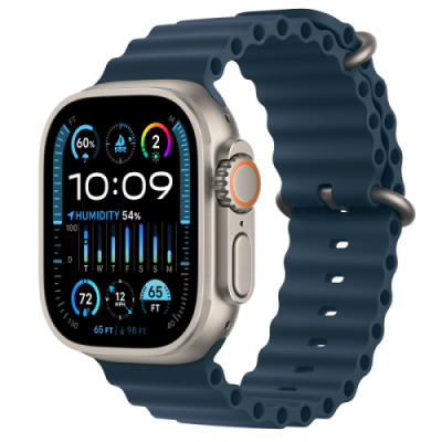 Apple Watch Ultra 2 GPS + Cellular, 49 мм, корпус из титана, ремешок Ocean (One Size) цвета blue (синий) / Watch Ultra 2 | Электроника | V4.Ru: Маркетплейс