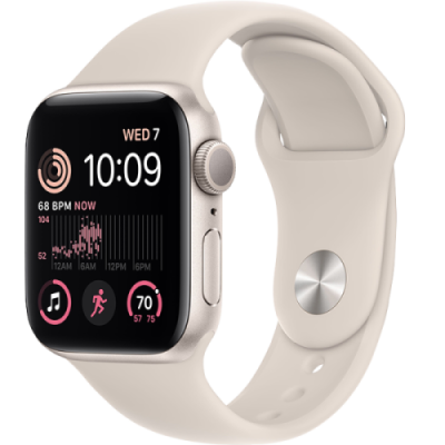 Умные часы  Apple Watch SE 2023, 40 мм, Starlight Sport Band, Starlight Aluminium, Size S/M (MR9U3) / Все умные часы | Электроника | V4.Ru: Маркетплейс