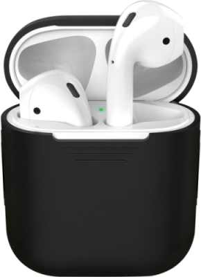 Чехол Deppa для футляра наушников Apple AirPods, силикон, черный / Чехлы | Электроника | V4.Ru: Маркетплейс