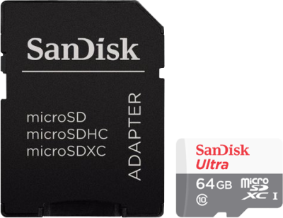 Карта памяти SanDisk MicroSD XC 64 ГБ class 10 (с адаптером) / Карты памяти | Электроника | V4.Ru: Маркетплейс