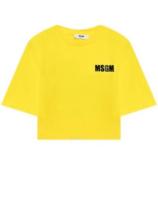 Футболка с принтом логотипа на спине, желтая MSGM / Футболки, Топы, Майки | Одежда, обувь и аксессуары | V4.Ru: Маркетплейс