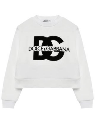 Свитшот с вышитым черным логотипом DG, белый Dolce&Gabbana / Толстовки, Свитшоты | Одежда, обувь и аксессуары | V4.Ru: Маркетплейс