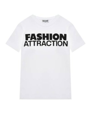 Футболка с принтом "fashion attraction" Moschino / Футболки, Топы, Майки | Одежда, обувь и аксессуары | V4.Ru: Маркетплейс