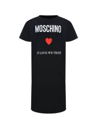 Платье-футболка с принтом "In love we trust", черное Moschino / Платья, Сарафаны | Одежда, обувь и аксессуары | V4.Ru: Маркетплейс