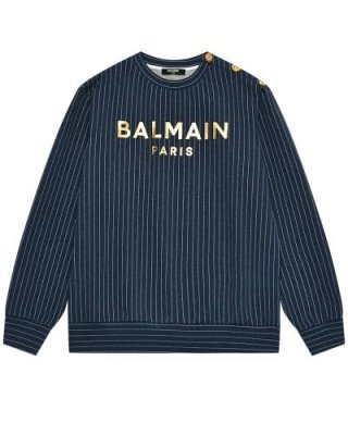 Свитшот в полоску с золотым лого Balmain / Толстовки, Свитшоты | Одежда, обувь и аксессуары | V4.Ru: Маркетплейс