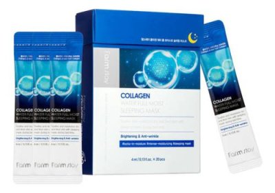 Ночная маска для лица с коллагеном Collagen Water Full Moist Sleeping Mask 20*4мл: Маска 20*4мл / Маски | Товары для красоты | V4.Ru: Маркетплейс