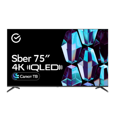 Умный телевизор Sber SDX-75UQ5233 / Скидки | Электроника | V4.Ru: Маркетплейс