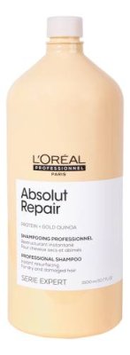 Шампунь для сильно поврежденных волос Serie Expert Absolut Repair Protein + Gold Quinoa Shampooing: Шампунь 1500мл / Шампуни | Товары для красоты | V4.Ru: Маркетплейс