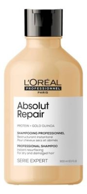 Шампунь для сильно поврежденных волос Serie Expert Absolut Repair Protein + Gold Quinoa Shampooing: Шампунь 300мл / Шампуни | Товары для красоты | V4.Ru: Маркетплейс