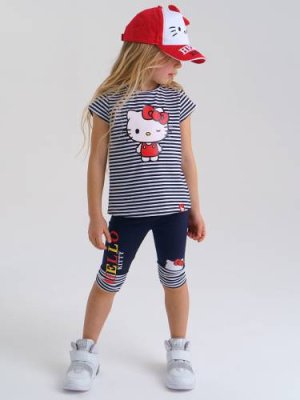 Комплект c принтом Hello Kitty: футболка, леггинсы для девочки / Футболки|Лонгсливы | Одежда, обувь и аксессуары | V4.Ru: Маркетплейс