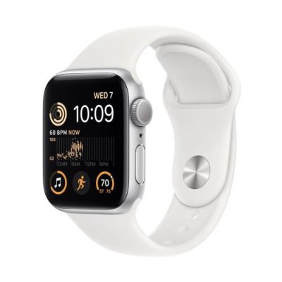 Apple Watch SE Gen 2 44mm (GPS) Silver Aluminum Case with White Sport Band (M/L) (MNTJ3) Apple Watch SE Gen 2 / Электроника | V4.Market