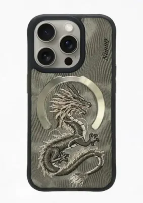 Чехол-накладка Nimmy Fantasy Animal Series/Golden Dragon для Apple iPhone 16 Pro Max полиуретан (коричневый) для iPhone 16 Plus/16 Pro Max / Электроника | V4.Market