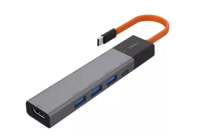 Адаптер Xiaomi MIIIW A510 Type-C 5 в 1 на 3хUSB 3.0/Type-C/HDMI (MWCMA05) (Space Gray) Адаптеры и переходники / Электроника | V4.Market