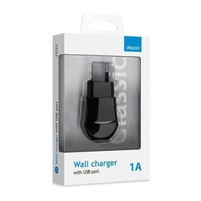 Сетевое зарядное устройство Deppa Wall charger (23121) 5W 1A с разъемом mini USB (чёрный) / Сетевые зарядные устройства | Электроника | V4.Ru: Маркетплейс