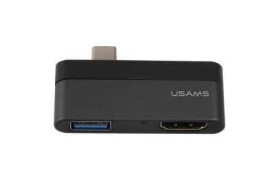 Адаптер USAMS US-SJ492 USB Type-C Mini HUB на Type-C + USB 3.0 + HDMI (Grey) / Адаптеры и переходники | Электроника | V4.Ru: Маркетплейс