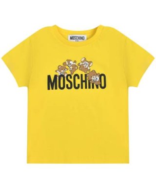 Футболка с принтом "медвежата", желтая Moschino / Футболки, Топы, Майки | Одежда, обувь и аксессуары | V4.Ru: Маркетплейс