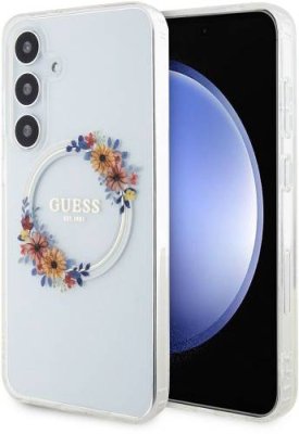 Чехол Guess Flowers Wreath MagSafe для Galaxy S24+ прозрачный / Чехлы | Электроника | V4.Ru: Маркетплейс